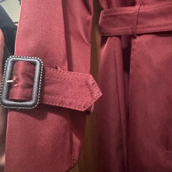 Burberry Deep Red Trench Coat - Picture 10 of 13